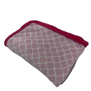 Petite L’Amour pink lattice print baby blanket girls nursery